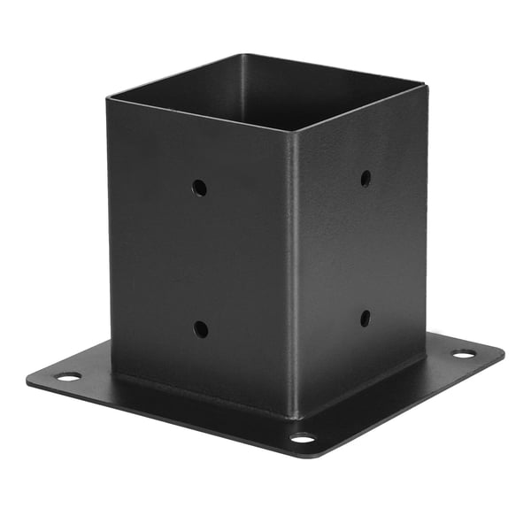 Pergolan kiinnikesarja, 92x92 mm, musta, hiiliteräs