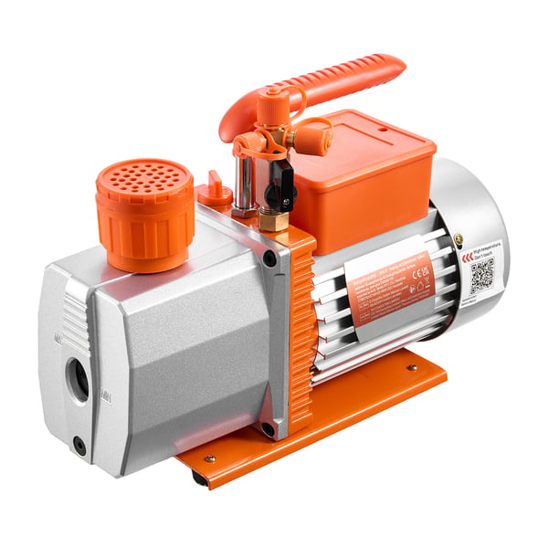 Vakuumpump, tvåstegs, roterande lamell, 7 CFM, 198 L/min, HVAC-underhåll