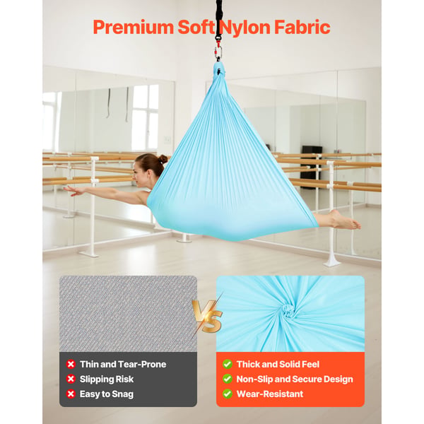 Aerial Yoga-hängmatta 265x149 cm Dubbel funktion Nylonväv