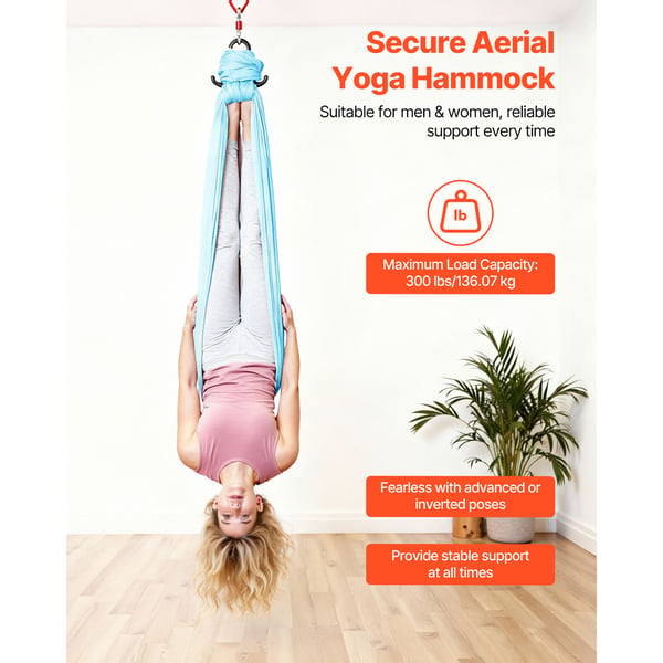 Aerial Yoga-hängmatta 265x149 cm Dubbel funktion Nylonväv