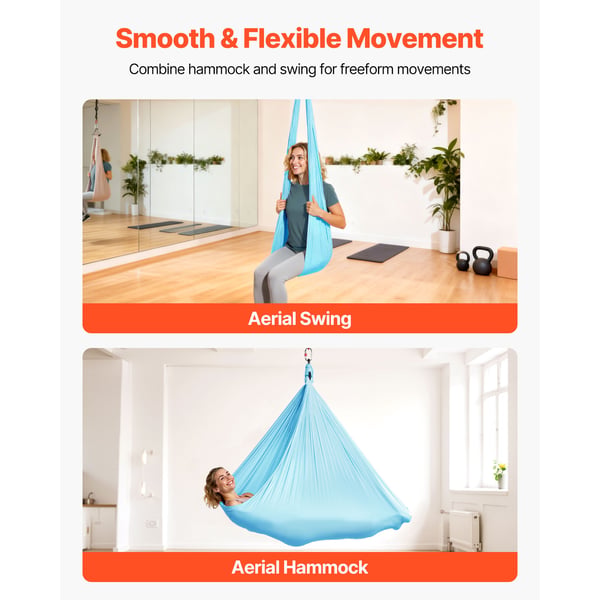 Aerial Yoga-hängmatta 265x149 cm Dubbel funktion Nylonväv