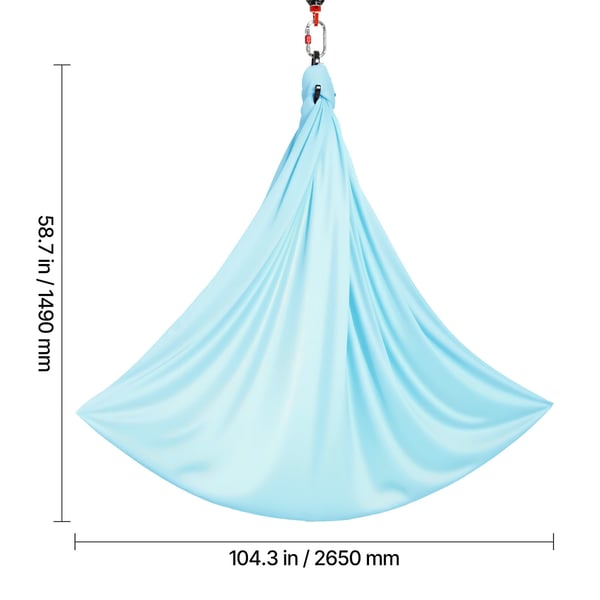 Aerial Yoga-hängmatta 265x149 cm Dubbel funktion Nylonväv