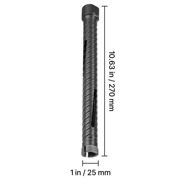 Timanttiporausporanterä, 25 mm halkaisija, 241 mm poraussyvyys, timantti, punainen