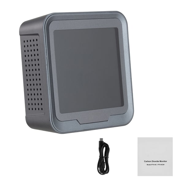 Kuldioxidmåler, 90x40x100 mm, Temperatur- og fugtighedsdisplay