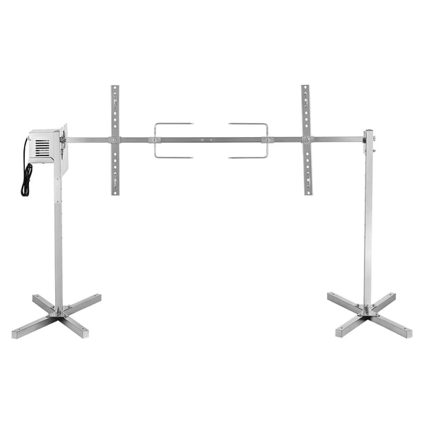 Rotisserigrill, 182,5x53,5x86 cm, rustfrit stål, justerbar højde