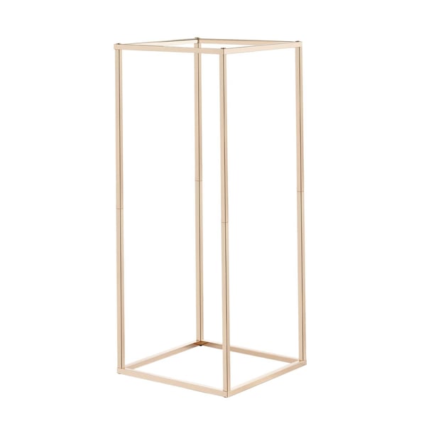 Blomsterställ, 10-delad rektangulär blomsterdisplay, 25x25x60 cm, guld