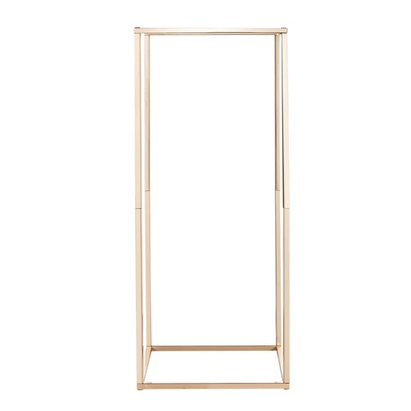 Blomsterställ, 10-delad rektangulär blomsterdisplay, 25x25x60 cm, guld