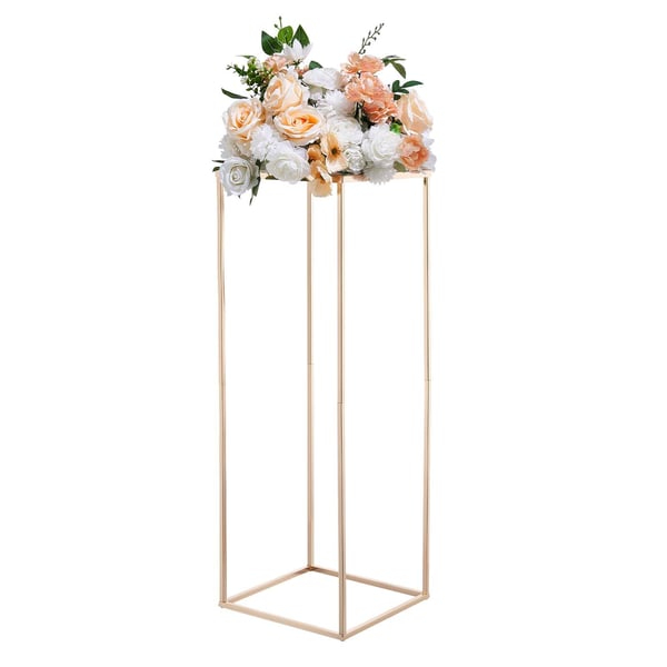 Blomsterställ, 28x28x80 cm, Guld, Metall