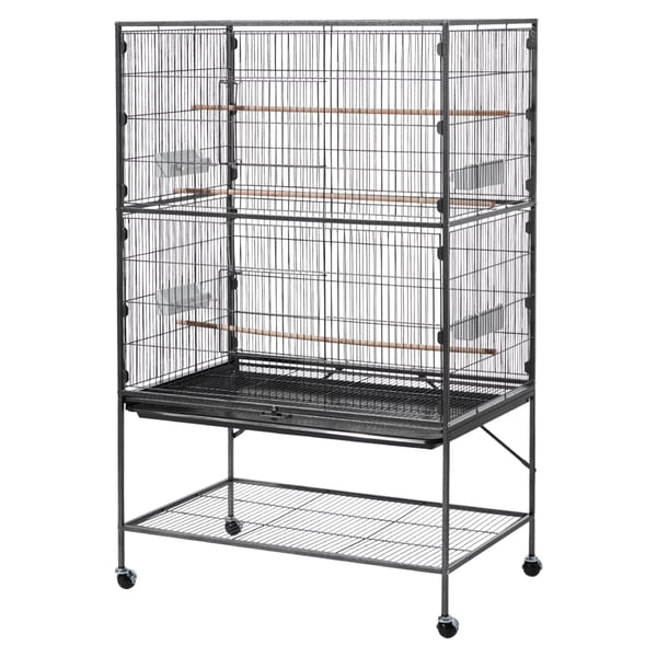 Fuglebur, 93x58x151 cm, Sort, Smedejern, Fladt Top