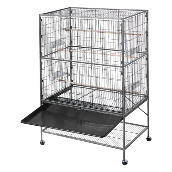 Fuglebur, 93x58x151 cm, Sort, Smedejern, Fladt Top