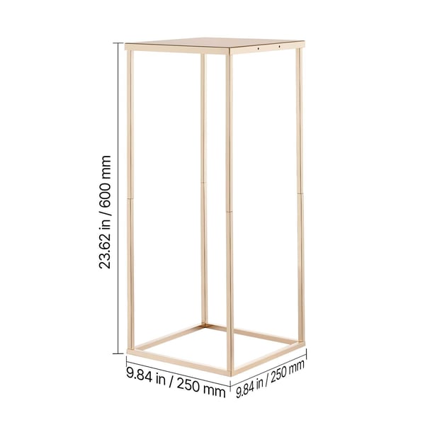 Blomsterstander, 10-delt sæt, 25x25x60 cm, Guld, Metal