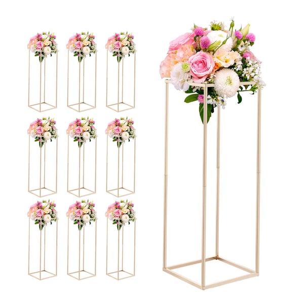 Blomsterstand, 80x28x28 cm, Guld, Metal Display