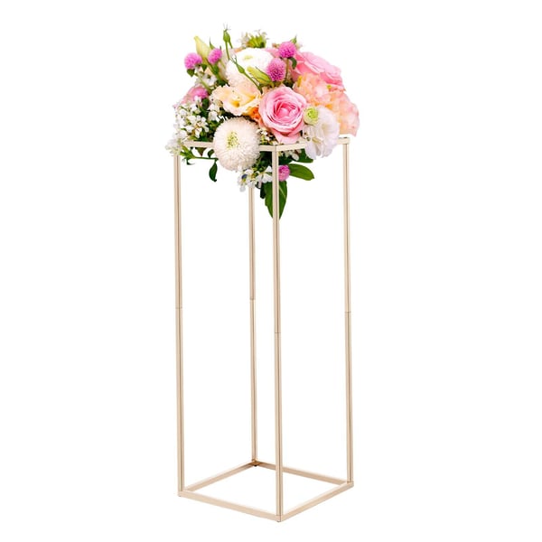 Blomsterstand, 80x28x28 cm, Guld, Metal Display