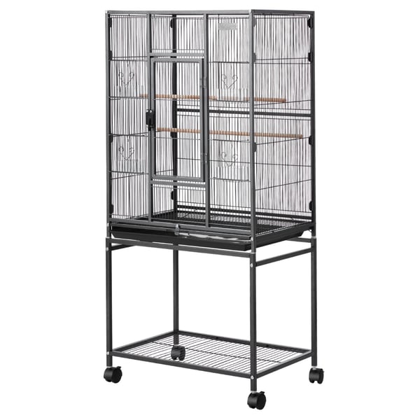 Fuglebur, 62,5x42,5x137 cm, smedejern, fladt top