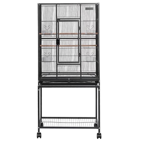 Fuglebur, 62,5x42,5x137 cm, smedejern, fladt top