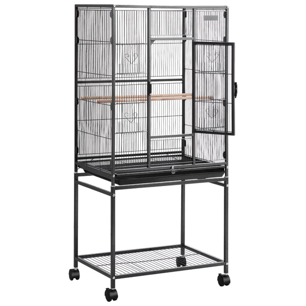 Fuglebur, 62,5x42,5x137 cm, smedejern, fladt top