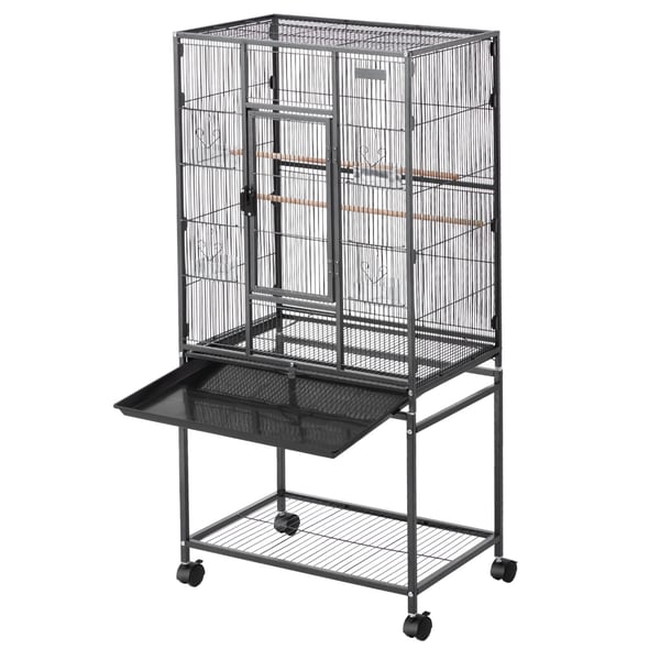 Fuglebur, 62,5x42,5x137 cm, smedejern, fladt top