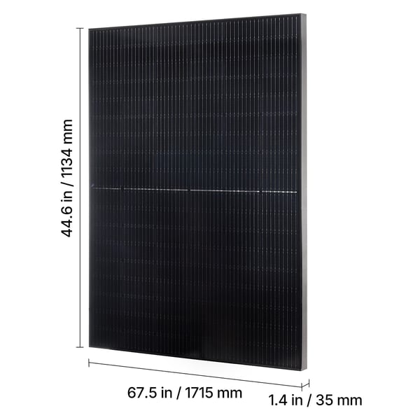 Aurinkopaneeli, 2 kpl monokiteinen 400W, 171.5x113.4x3.5 cm, musta, alumiinikehys