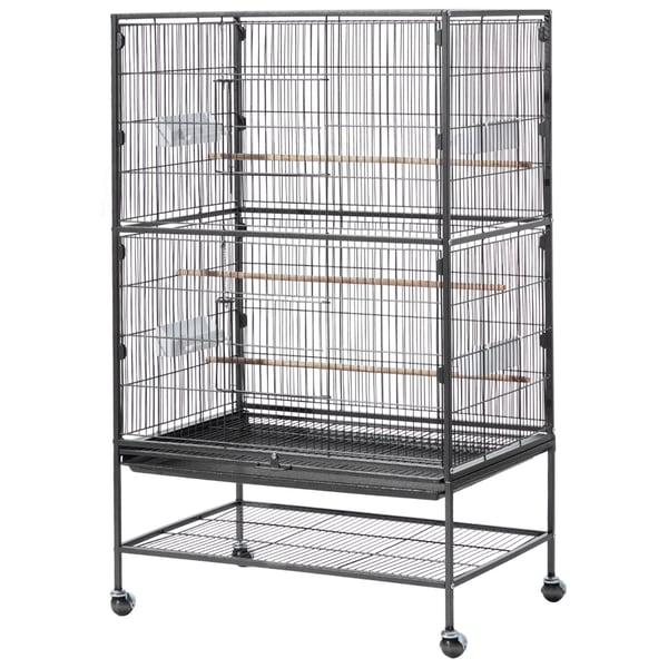 Fuglebur, 80x52x132 cm, Smedejern, Fladt Top, Opbevaring