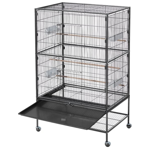 Fuglebur, 80x52x132 cm, Smedejern, Fladt Top, Opbevaring