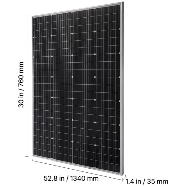 Aurinkopaneeli, 200W monokiteinen, 134x76x3.5 cm, vedenpitävä