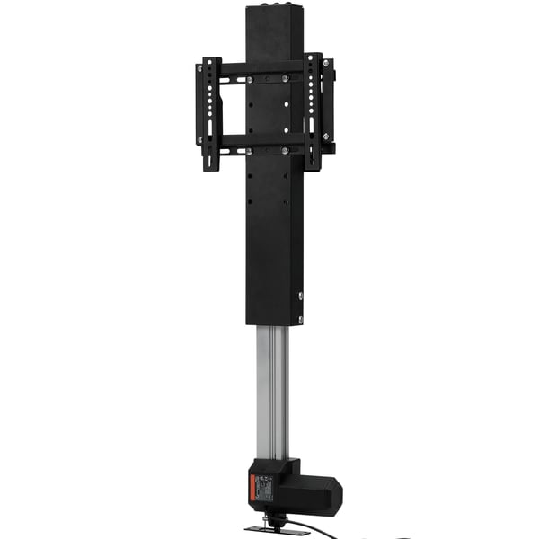 Motoriseret TV-lift, 29x77,4-127,4 cm, højdejusterbar, sort, aluminiumlegering