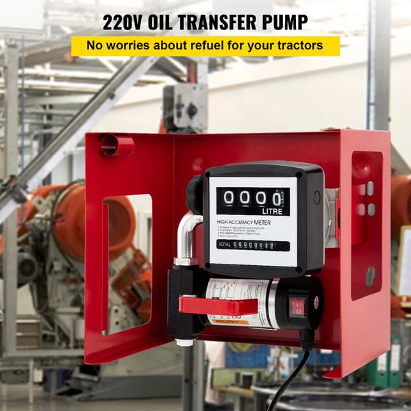 Diesel brændstofpumpe, 40 L, 300 W, 35x30x23 cm, selvansugende