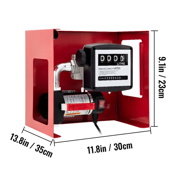 Diesel brændstofpumpe, 40 L, 300 W, 35x30x23 cm, selvansugende
