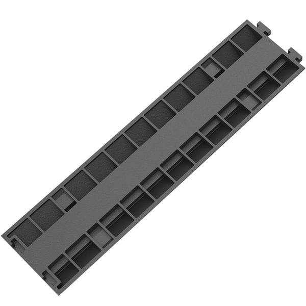 Kabelbeskytter, 101x24,5x5 cm, Sort Gul, Gummi, 2 kanaler