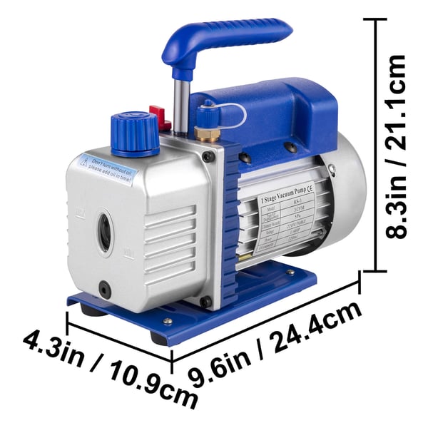Jäähdytysjärjestelmän tyhjiöpumppusarja, 3CFM 1/4HP yksivaiheinen, LVI-työkalusarja