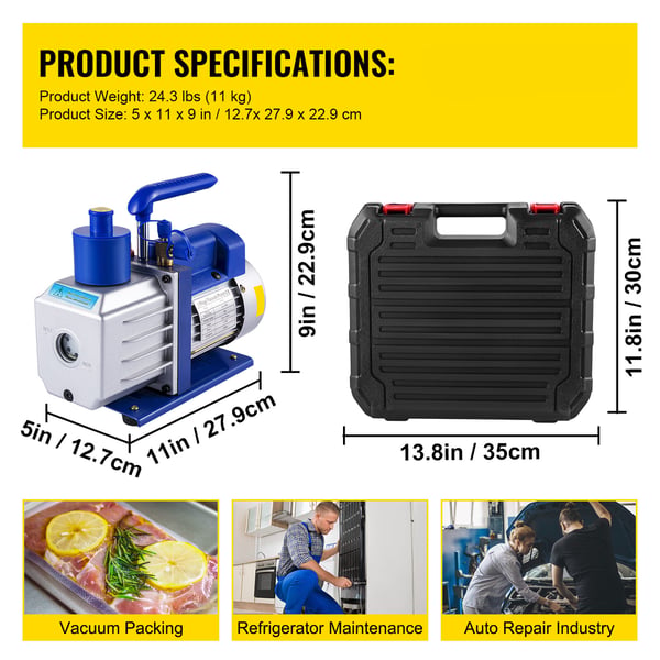 Vakuumpumpkit, Enkelstegs HVAC Luftkonditionering, 29x12x24 cm