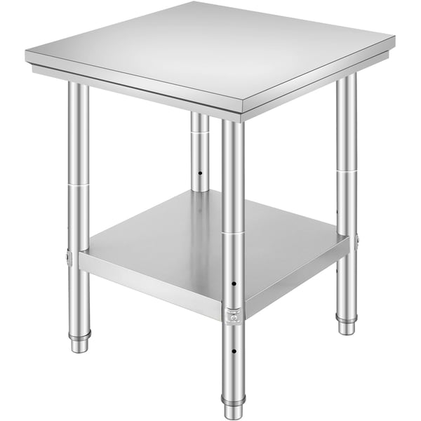 Arbetsbord, 60x60x80 cm, Silver, Rostfritt stål
