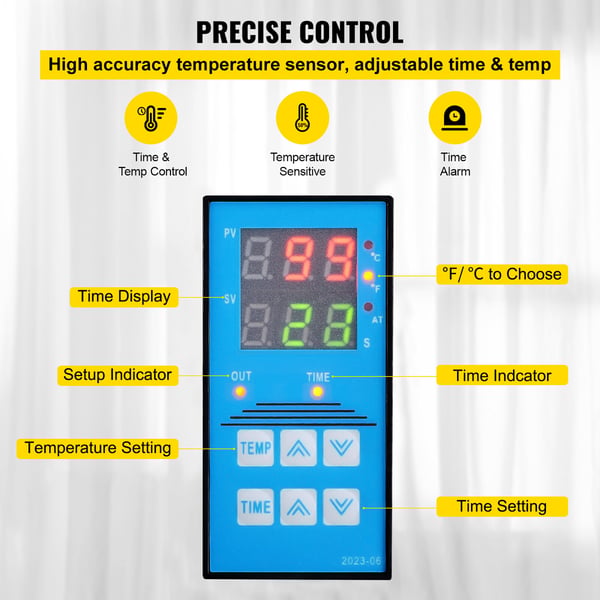 Hat Heat Press Maskine, 9x14 cm, Digital LCD Timer, Aluminium