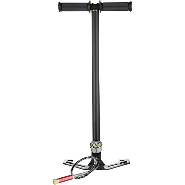 Håndpumpe, 3-trins højtryks PCP, 27x16x62,5-107 cm, Sort, Rustfrit stål