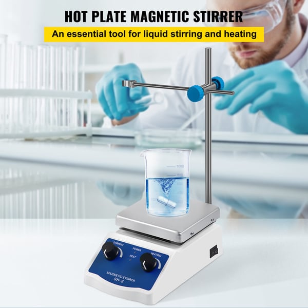 Magnetomixer SH-2, 12.7x21.6x31.8 cm, Digitalt display, Rustfrit stål