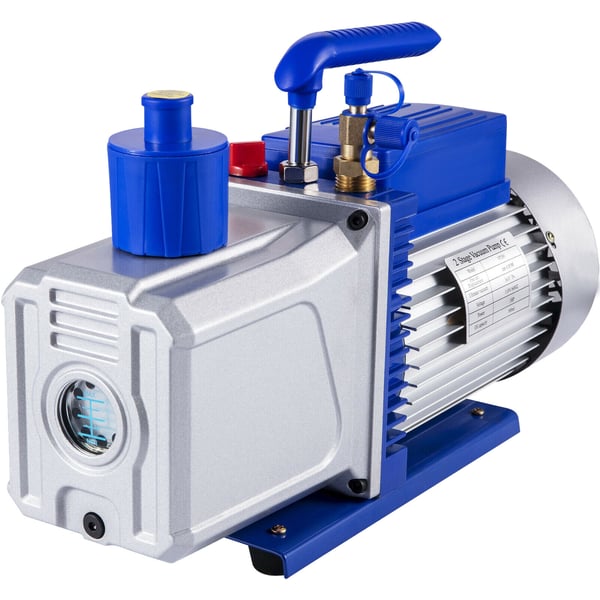 Vakuumpump tvåstegs 717x1 Pa 746W HVAC roterande, aluminium