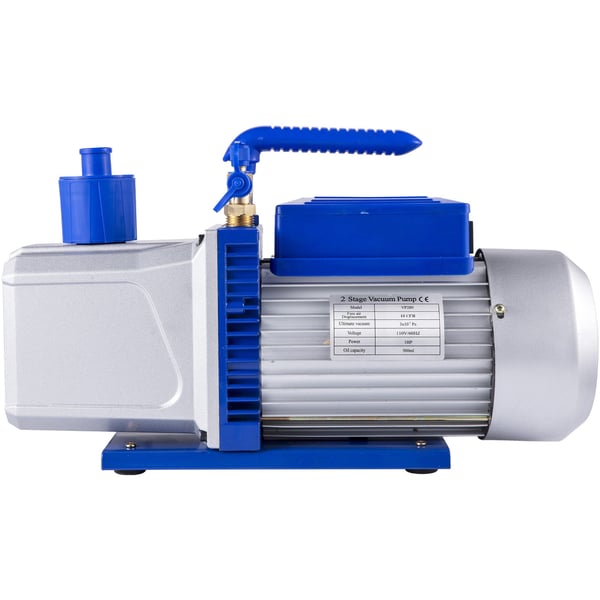 Vakuumpump tvåstegs 717x1 Pa 746W HVAC roterande, aluminium