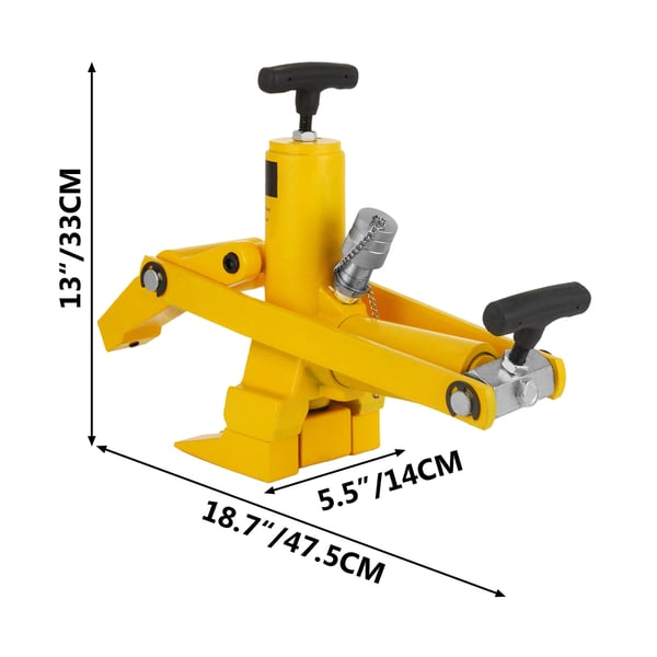 Hydraulinen renkaanirrotin, 12,7 cm työskentelyalue, valurauta