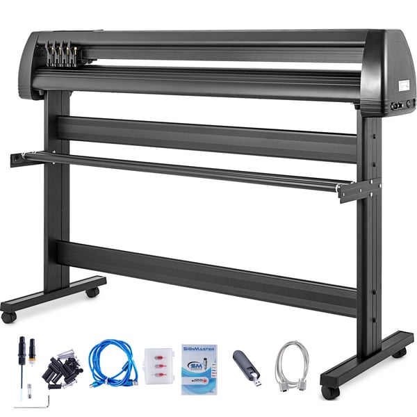 Vinylskærer Plotter, 1350mm papirmating, 153x104x52 cm, Sort, Skiltefremstillingsmaskine