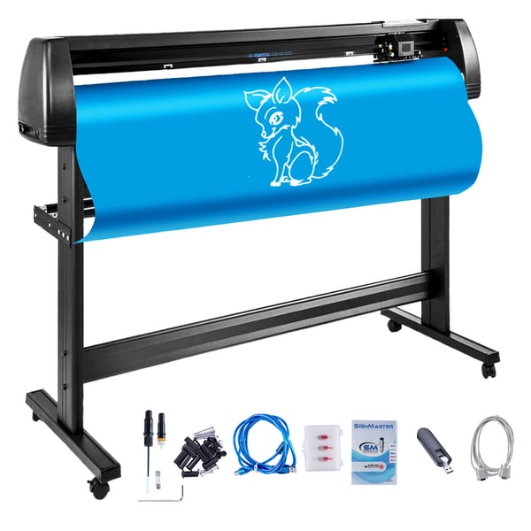 Vinylskærer Plotter, 1350mm papirmating, 153x104x52 cm, Sort, Skiltefremstillingsmaskine
