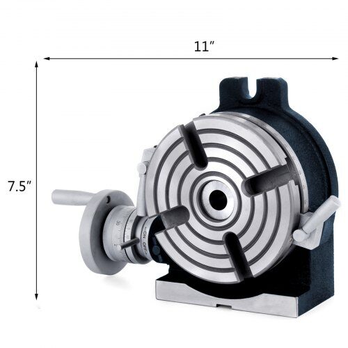 Drejeskive, 150 mm, Justerbar, Metal, Fræsemaskineværktøj