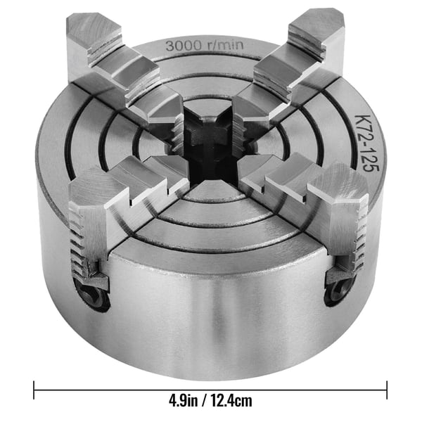 Sorvin istukka K72-125, 12,5x12,5 cm, metalli, 4-leukainen, käännettävä