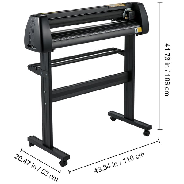 Vinylskärare Plotter, 87x78 cm, Svart, med Stativ