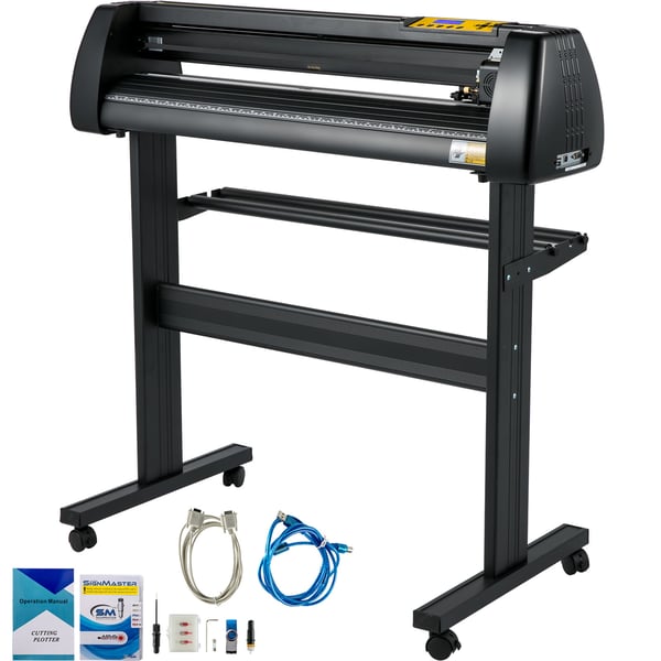 Vinylskärare Plotter, 87x78 cm, Svart, med Stativ