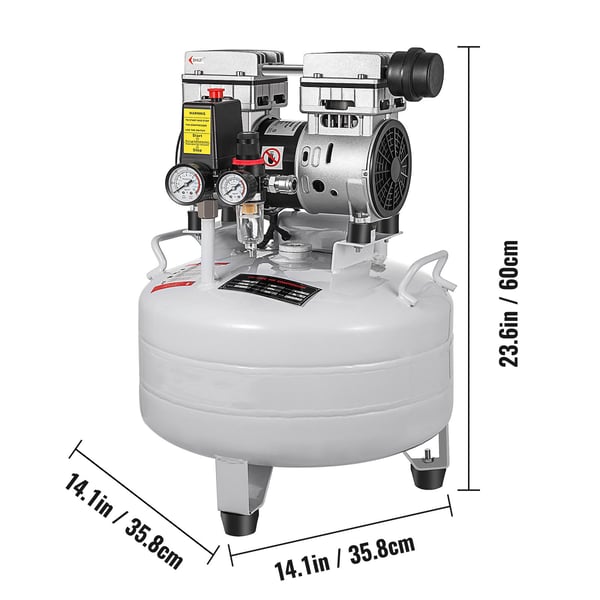 Ilmakompressori 30L 850W öljytön hiljainen