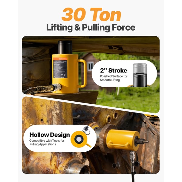 Hydraulisk domkraft, 50x66x113 cm, Metall