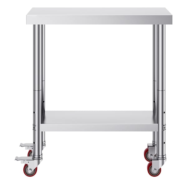 Serveringsarbetsbord, 76,2x30,5x86,4 cm, rostfritt stål, justerbar hylla