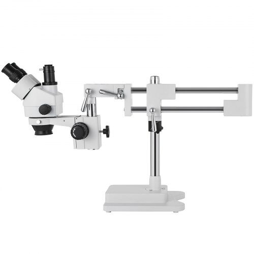 Stereo mikroskop 3.5X-90X, trinokulær, dobbeltarmet, justerbar bom
