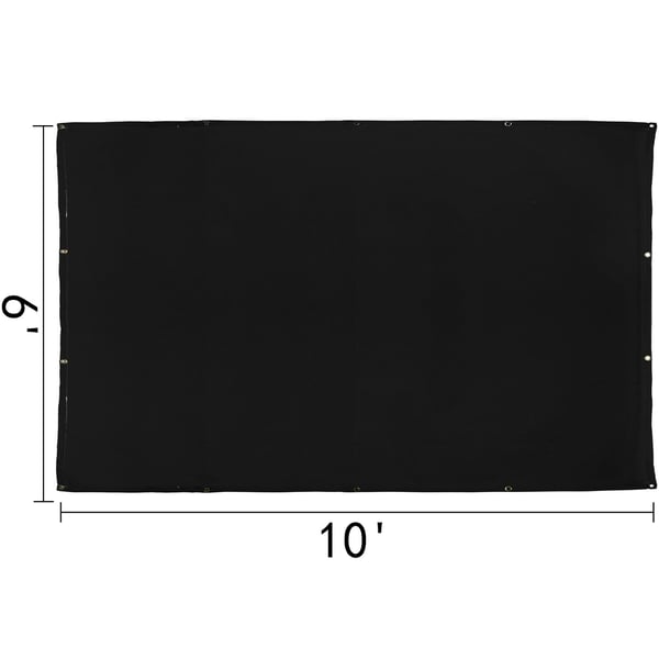 Hitsauspeite 180x305 cm musta lasikuitu palosuojattu