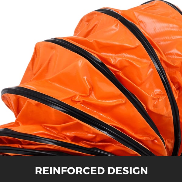 Flexibel ventilationsslang, 760x25,5 cm, orange, PVC
